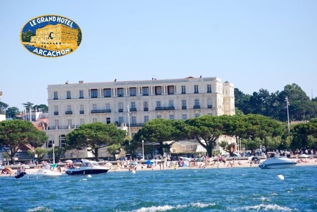 Grand Hotel - Magnifique Appartement Bord De Plage Centrale Arcachon Exteriör bild